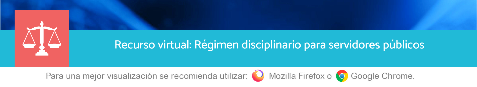 Banner de recurso virtual Régimen disciplinario